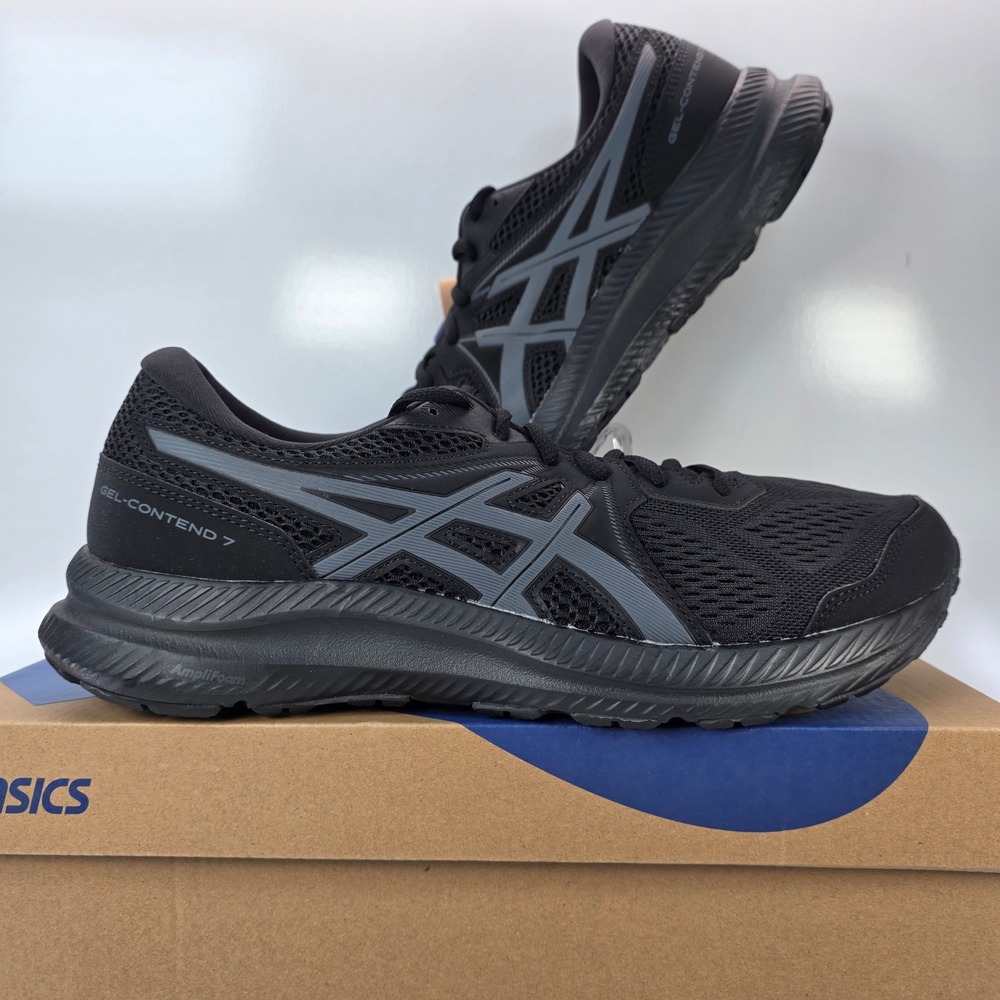 Asics Gel Contend‎ 7 Womens Running Shoes Black Carrier Grey 1012A911001 Sz 11.5